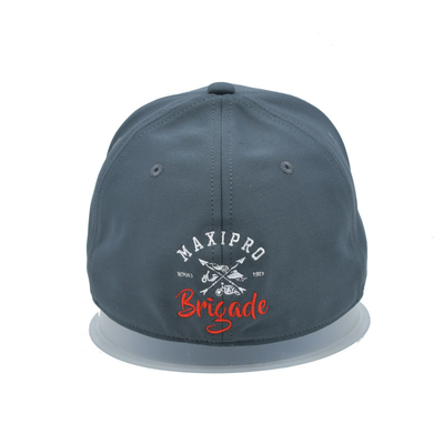 Oem en gros 6 panneaux gris chapeaux de base-ball élastique personnalisé bonnet de base-ball fermée arrière monté gorras