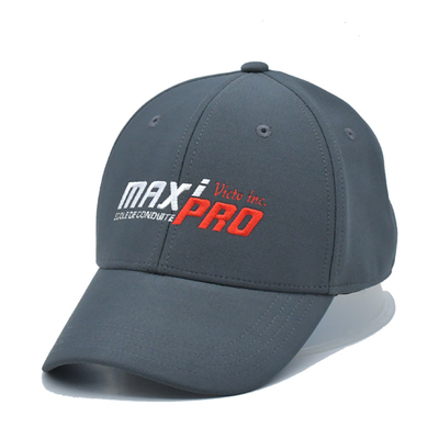 Oem en gros 6 panneaux gris chapeaux de base-ball élastique personnalisé bonnet de base-ball fermée arrière monté gorras