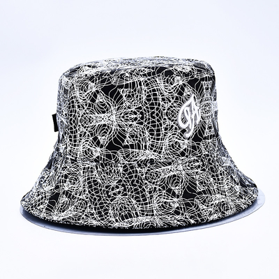 Chapeau à seau imprimé par sublimation personnalisé partout imprimé modèle de chapeau à seau logo brodé pour femmes