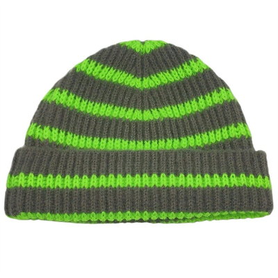 Chapeau à rayures en tricot pour enfants Chapeau à manches chaudes pour garçons filles