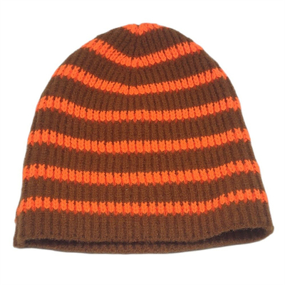 Chapeau à rayures en tricot pour enfants Chapeau à manches chaudes pour garçons filles