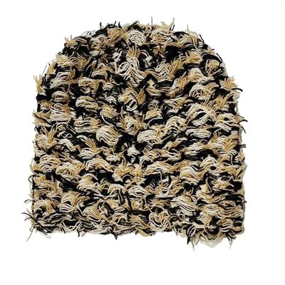 2024 Nouveau Hip Hop Balaclava Des casquettes tricotées en détresse Masque femmes Camouflage en plein air Vêtement moelleux Ski Balaclava Des bonnets Femmes Hommes Chapeau
