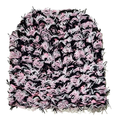 2024 Nouveau Hip Hop Balaclava Des casquettes tricotées en détresse Masque femmes Camouflage en plein air Vêtement moelleux Ski Balaclava Des bonnets Femmes Hommes Chapeau