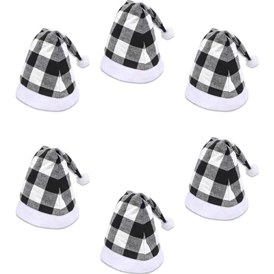 Chapeau d'hiver à carreaux pour adultes, chapeau de Noël décoratif personnalisé, chaussons chauds, bonnets, bonnet tricoté