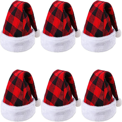 Chapeau d'hiver à carreaux pour adultes, chapeau de Noël décoratif personnalisé, chaussons chauds, bonnets, bonnet tricoté