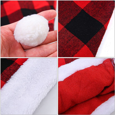 Chapeau d'hiver à carreaux pour adultes, chapeau de Noël décoratif personnalisé, chaussons chauds, bonnets, bonnet tricoté