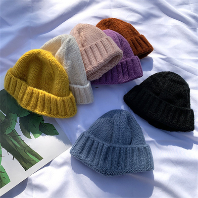 Chapeaux de bonnet en tricot d'hiver chapeaux doux chauds chapeaux de sport en plein air style décontracté bonnets personnalisables