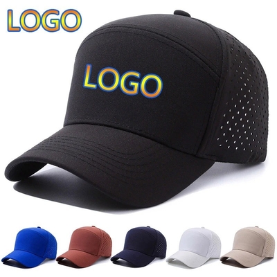 Logo personnalisé Coupe laser trous Bonnet de base-ball Perforé Bonnet de sport étanche