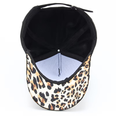 Chapeau de camping en polyester sans bouton avec couleur personnalisable et bande de sueur en coton