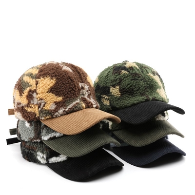 Hommes et femmes d'automne et d'hiver chaud et épais camouflage bonnet de base-ball en velours personnalisé
