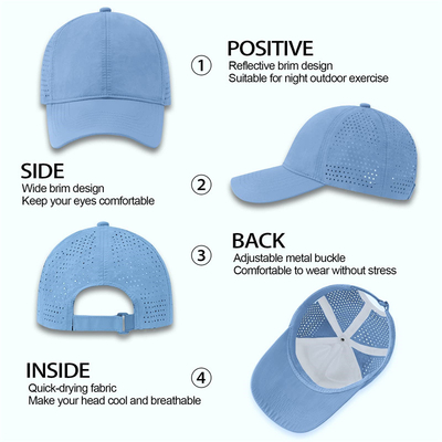 Polyester de coton de haute qualité 6 panneaux sport chapeau de base-ball sec rapide