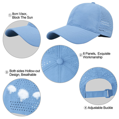 Polyester de coton de haute qualité 6 panneaux sport chapeau de base-ball sec rapide