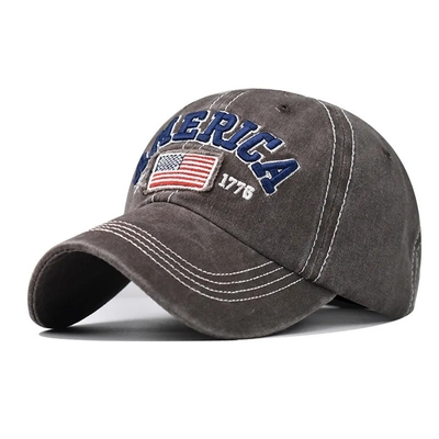 Fabricant de casquettes en gros Casquettes de baseball à 6 panneaux personnalisées 3d Logo de broderie américaine Chapeaux de papa en coton lavé
