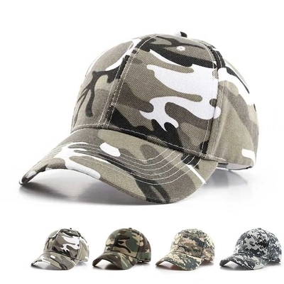Capuchon de baseball pour hommes camouflé Logo camouflé Capuchon de baseball tactique à 6 panneaux