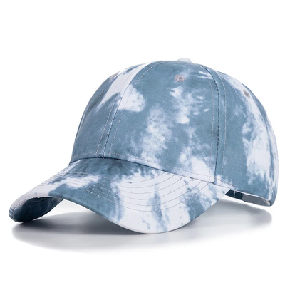 Mode personnalisée Hip Hop 6 Panneau Tie Dye Bonnet de base-ball Bonnet haute couronne Bonnet de base-ball imprimé irrégulier