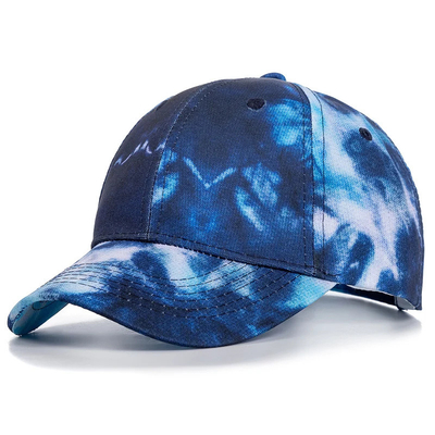 Mode personnalisée Hip Hop 6 Panneau Tie Dye Bonnet de base-ball Bonnet haute couronne Bonnet de base-ball imprimé irrégulier