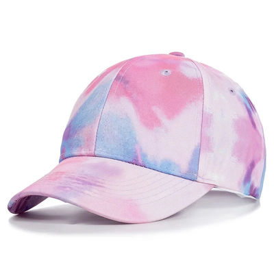Mode personnalisée Hip Hop 6 Panneau Tie Dye Bonnet de base-ball Bonnet haute couronne Bonnet de base-ball imprimé irrégulier