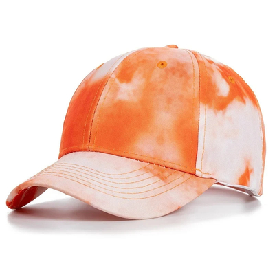 Mode personnalisée Hip Hop 6 Panneau Tie Dye Bonnet de base-ball Bonnet haute couronne Bonnet de base-ball imprimé irrégulier