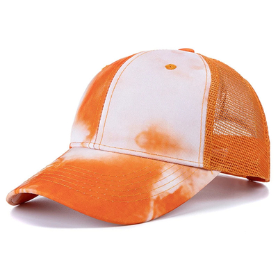 Mode personnalisée Hip Hop 6 Panneau Tie Dye Bonnet de base-ball Bonnet haute couronne Bonnet de base-ball imprimé irrégulier