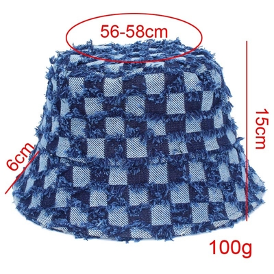 Des chapeaux à seau de créateurs de mode Jeans en denim de haute qualité Chapeau à seau de pêcheur avec logo personnalisé