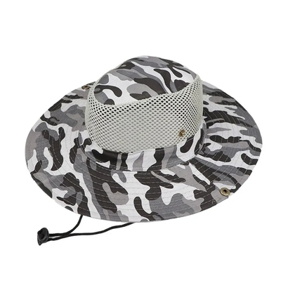 Camo Camouflage en plein air Chapeau à seau de pêcheur avec logo personnalisé