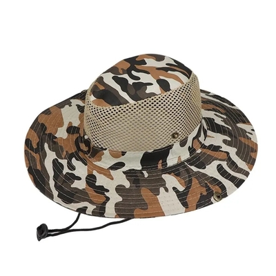 Camo Camouflage en plein air Chapeau à seau de pêcheur avec logo personnalisé