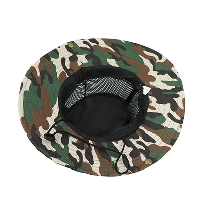 Camo Camouflage en plein air Chapeau à seau de pêcheur avec logo personnalisé