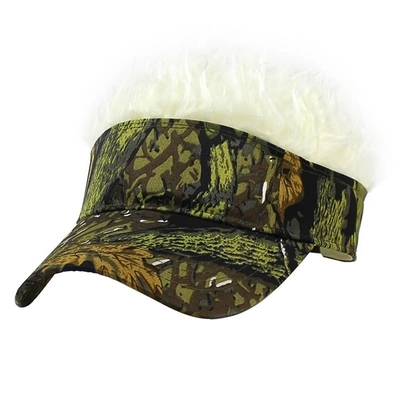 Nouveau style pour homme coiffure à pointe Visor solaire Chapeaux de golf drôles Perruque colorée Caps de baseball réglables
