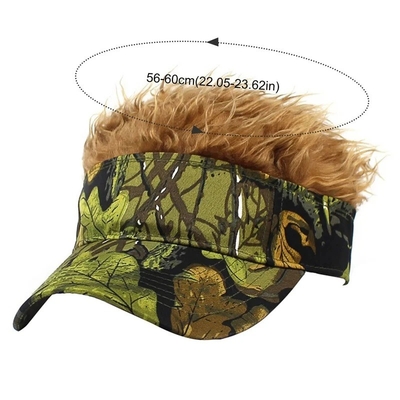 Nouveau style pour homme coiffure à pointe Visor solaire Chapeaux de golf drôles Perruque colorée Caps de baseball réglables