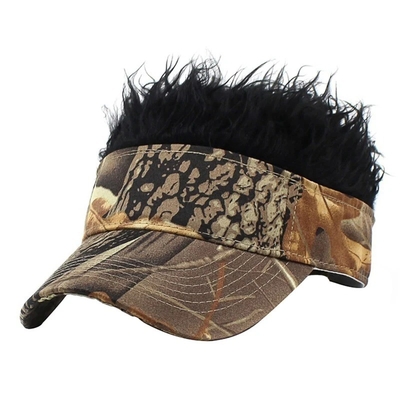 Nouveau style pour homme coiffure à pointe Visor solaire Chapeaux de golf drôles Perruque colorée Caps de baseball réglables