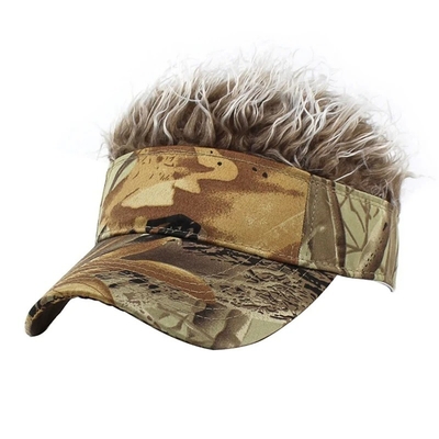 Nouveau style pour homme coiffure à pointe Visor solaire Chapeaux de golf drôles Perruque colorée Caps de baseball réglables