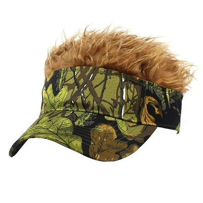Nouveau style pour homme coiffure à pointe Visor solaire Chapeaux de golf drôles Perruque colorée Caps de baseball réglables