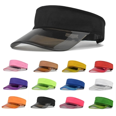 Chapeaux de soleil d'été Golf Caps visor transparents Caps personnalisés Ombrelle solaire protection anti-UV Cap visor supérieur vide