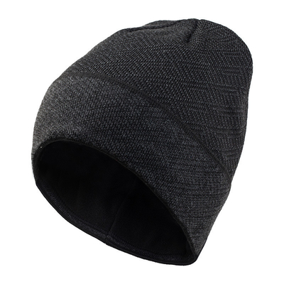 Chapeau chaud en tricot pour adultes en hiver Chapeau de ski pour hommes Chapeau en velours de grande taille