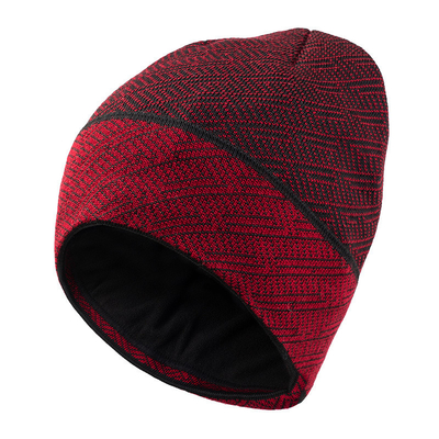 Chapeau chaud en tricot pour adultes en hiver Chapeau de ski pour hommes Chapeau en velours de grande taille