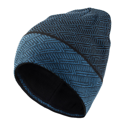 Chapeau chaud en tricot pour adultes en hiver Chapeau de ski pour hommes Chapeau en velours de grande taille