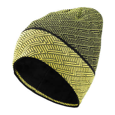 Chapeau chaud en tricot pour adultes en hiver Chapeau de ski pour hommes Chapeau en velours de grande taille