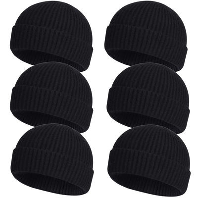 Chapeaux à bonnet en tricot pour adultes pour les occasions décontractées Broderie/Jacquard/Blanc et circonférence du chapeau