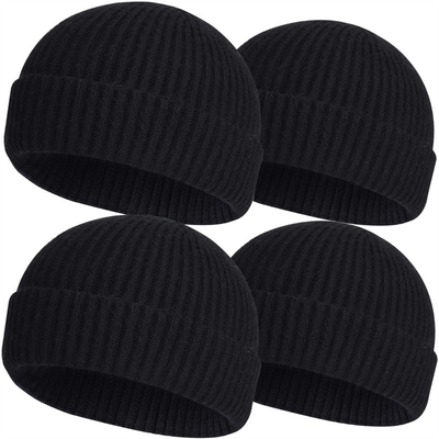 Chapeaux à bonnet en tricot pour adultes pour les occasions décontractées Broderie/Jacquard/Blanc et circonférence du chapeau