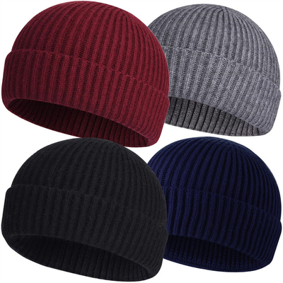 Chapeaux à bonnet en tricot pour adultes pour les occasions décontractées Broderie/Jacquard/Blanc et circonférence du chapeau