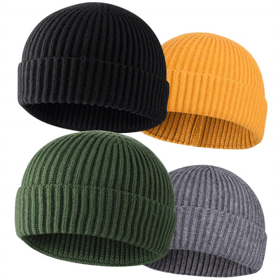Chapeaux à bonnet en tricot pour adultes pour les occasions décontractées Broderie/Jacquard/Blanc et circonférence du chapeau