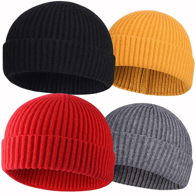 Chapeaux à bonnet en tricot pour adultes pour les occasions décontractées Broderie/Jacquard/Blanc et circonférence du chapeau