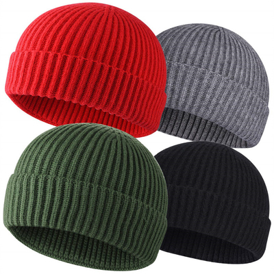Chapeaux à bonnet en tricot pour adultes pour les occasions décontractées Broderie/Jacquard/Blanc et circonférence du chapeau