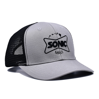 Vente en gros de chapeaux de camionneur Snapback 6 chapeaux en treillis 3D brodés
