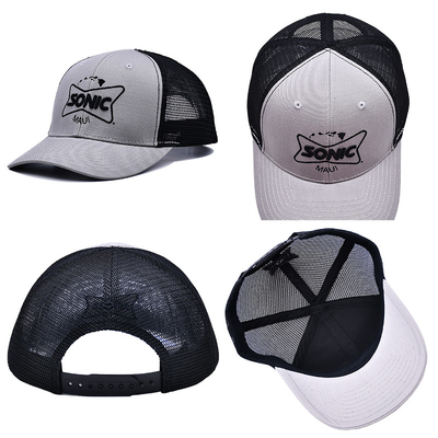 Vente en gros de chapeaux de camionneur Snapback 6 chapeaux en treillis 3D brodés