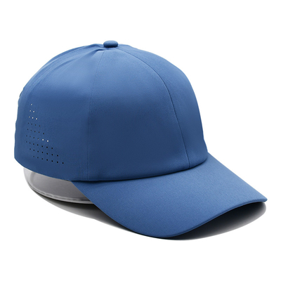 Gros Plain 6 Panel Léger Rapide Sec Sports Baseball Cap Performance Coupe à laser Trou de coupe Sport Papa Chapeau