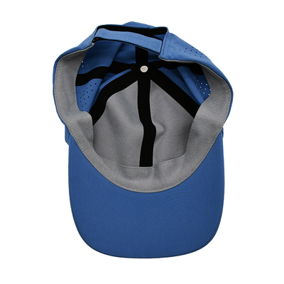 Gros Plain 6 Panel Léger Rapide Sec Sports Baseball Cap Performance Coupe à laser Trou de coupe Sport Papa Chapeau