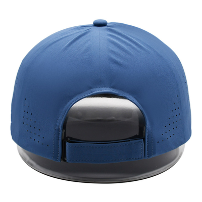 Gros Plain 6 Panel Léger Rapide Sec Sports Baseball Cap Performance Coupe à laser Trou de coupe Sport Papa Chapeau