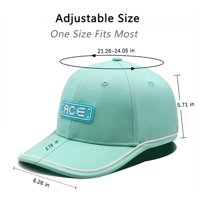 OEM personnalisé Ace Patch en caoutchouc PVC Logo Baseball Cap 6 Panneau Chapeaux de sport Gorras
