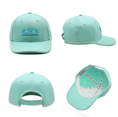 OEM personnalisé Ace Patch en caoutchouc PVC Logo Baseball Cap 6 Panneau Chapeaux de sport Gorras